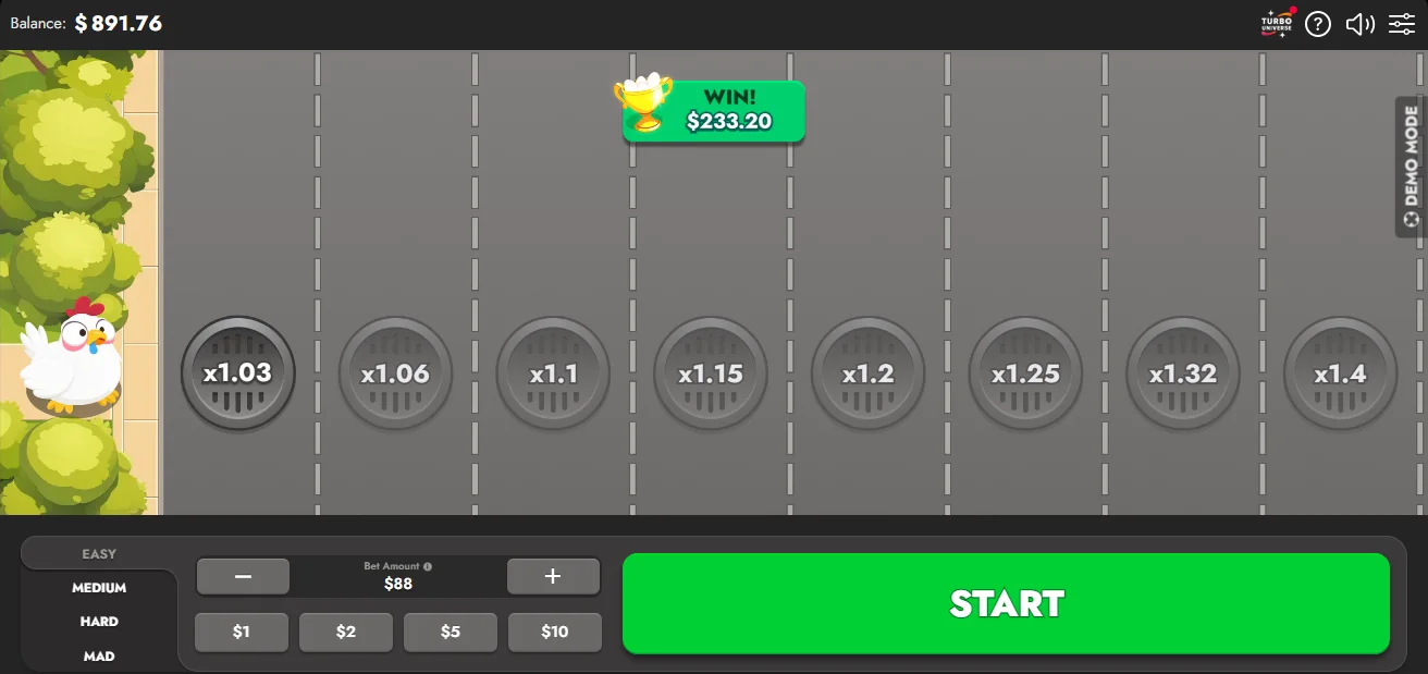 Chicken Route Demo Game